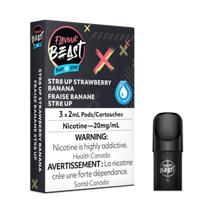 Flavour Beast Pod Pack - STR8 Up Strawberry Banana Iced
