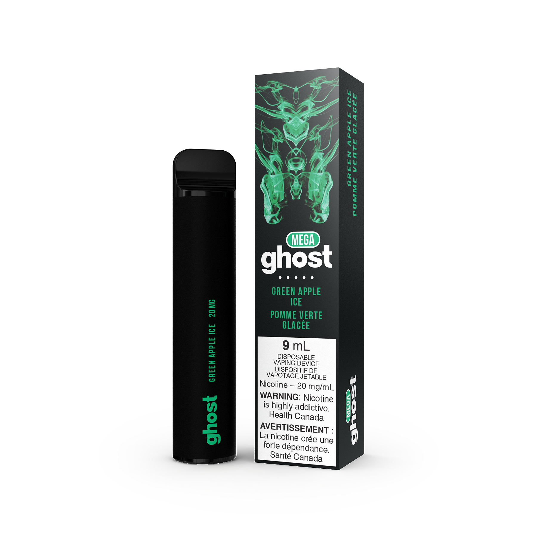GHOST MEGA DISPOSABLE - GREEN APPLE ICE
