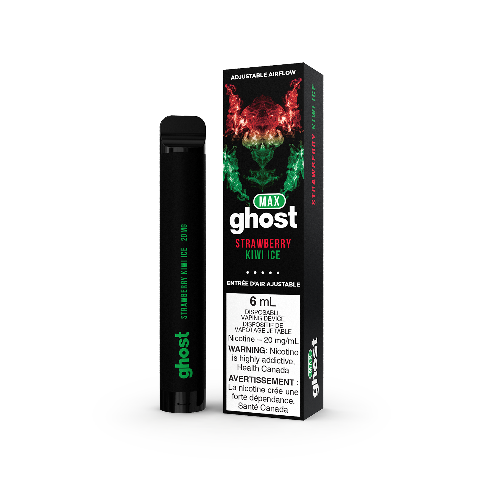 GHOST MAX DISPOSABLE - STRAWBERRY KIWI ICE