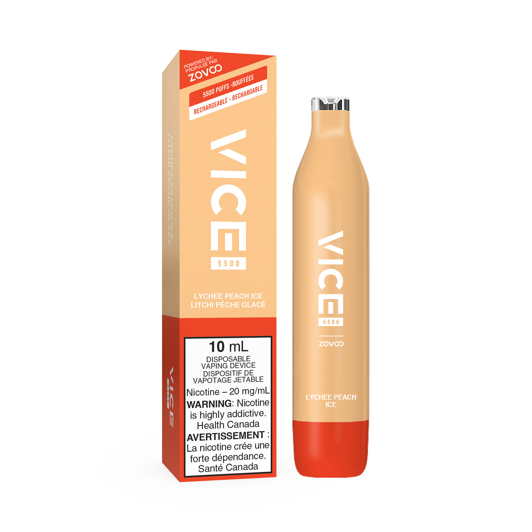 VICE 5500 DISPOSABLE - LYCHEE PEACH ICE