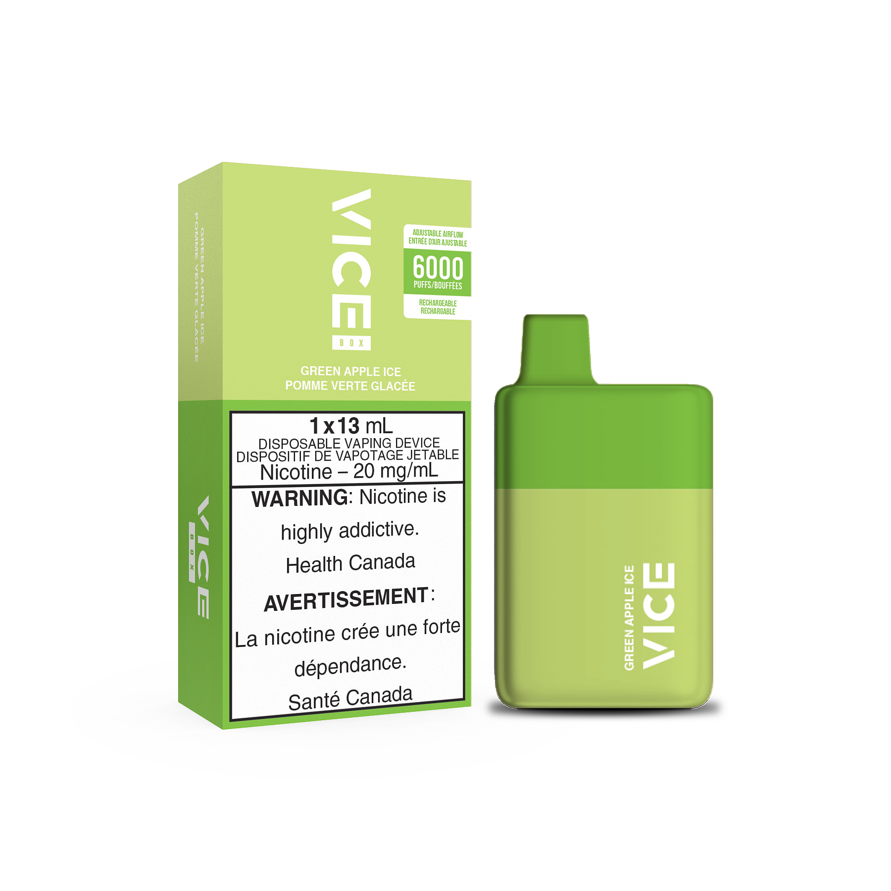 VICE BOX DISPOSABLE - GREEN APPLE ICE